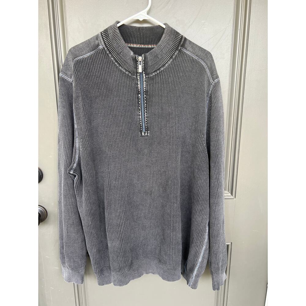 Tommy Bahama men’s size XXL washed gray sweater